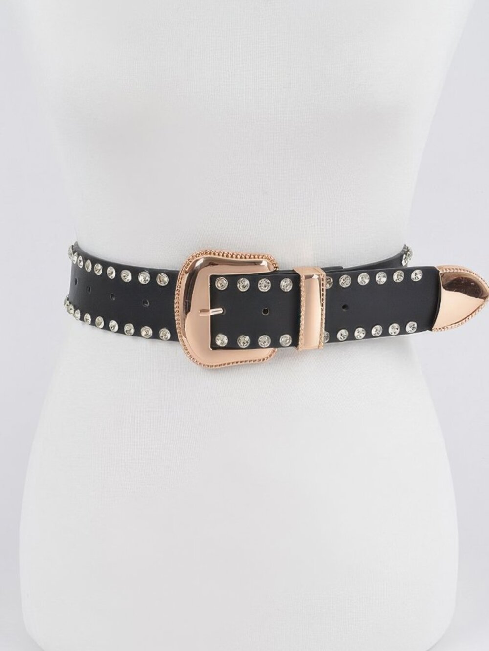 Rhinestone Trimmed Multi Metal Plus Size Belt